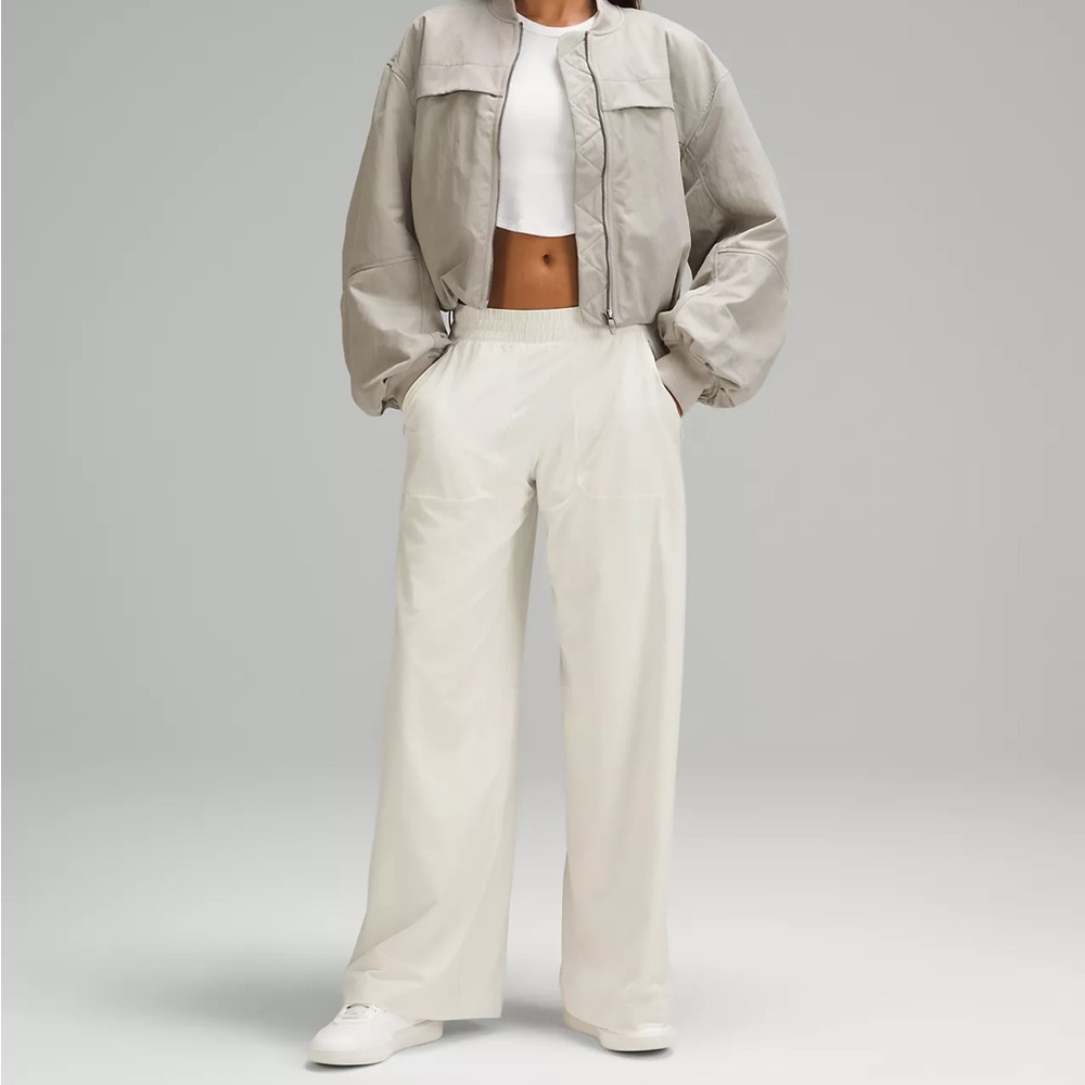 lululemon athletica bone colored swift mid-rise wide leg pants. New with tags.